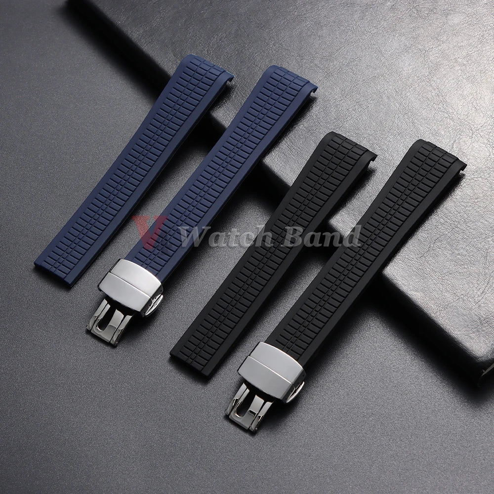 21mm Watch Strap for Patek Philippe Aquanaut Series 5164/5167 Waterproof Anti-Dust Rubber Watchband Silicone Bracelet SteelClasp