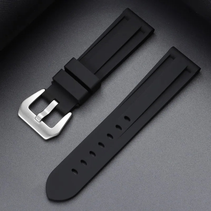 Camouflage Soft Silicone Strap 20/22mm 24mm 26mm Rubber Watch Band for Panerai for Casio for Omega Waterproof Men Sport Bracelet
