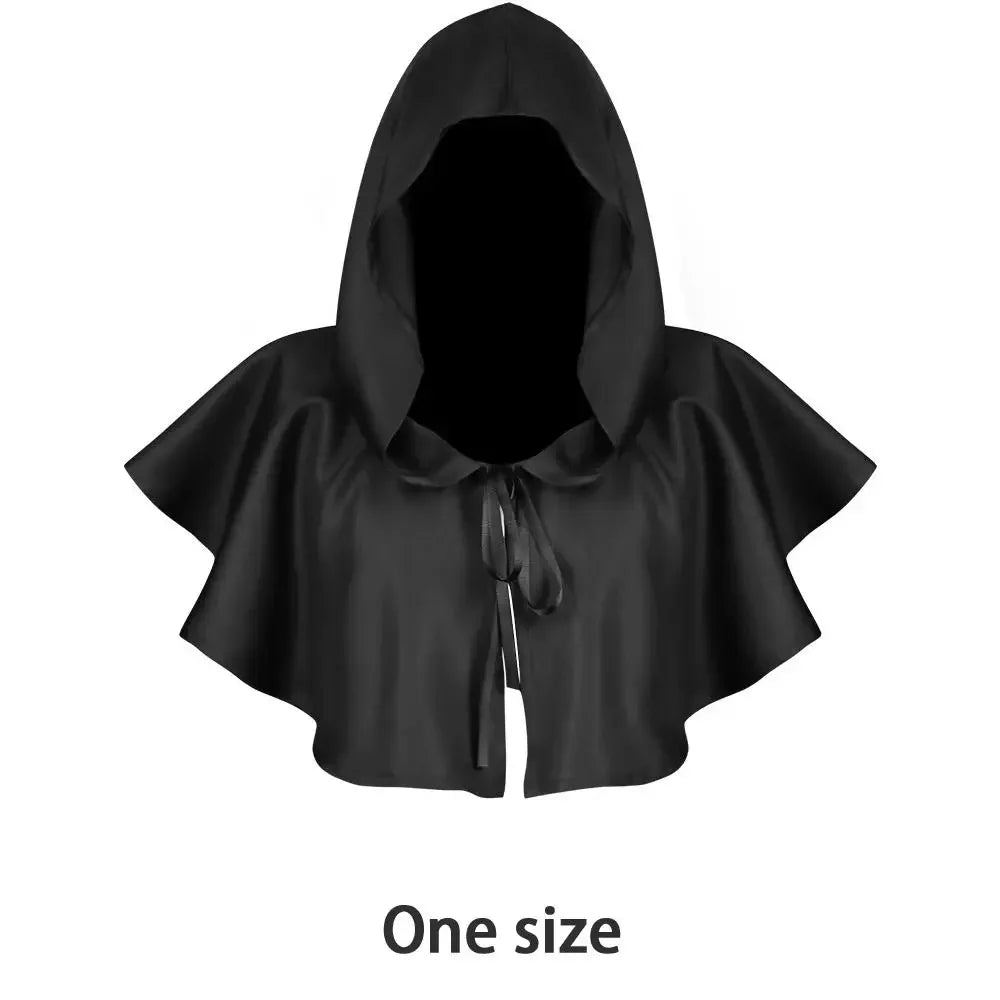Halloween  Adult Solid Costume Death Cloak Medieval Hooded Costume Cloak Movie Cosplay Clothing Party Clothes