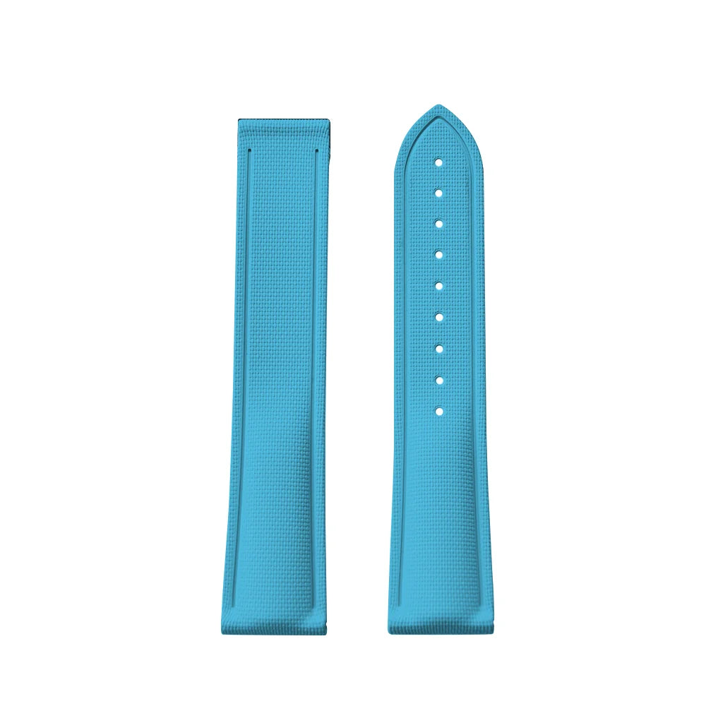 Premium Grade Soft FKM Rubber Watch Strap 20mm 21mm 22mm Perfect Fit Flat End Universal Quick Release Watch Strap