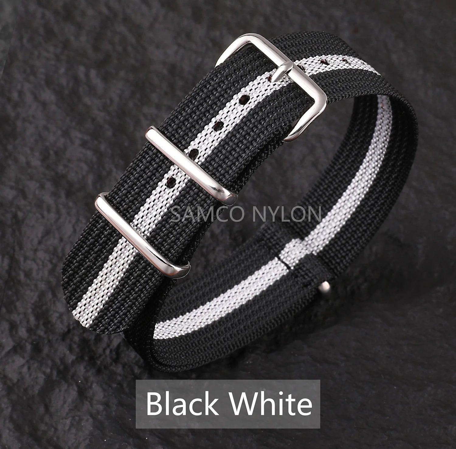 Ribbed Nylon Watch Band 20mm 22mm Comfortable Watch Straps Loop Military Washable Blet for Men Watchbands