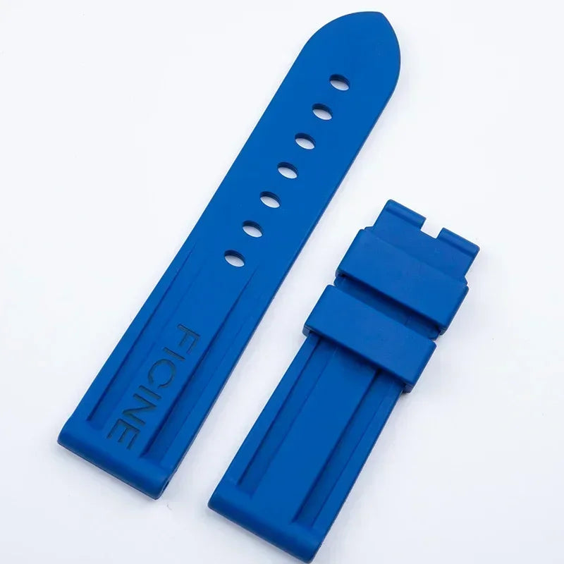 2025 Quality Fluororubber Soft FKM Rubber Watch Band For Panerai Strap Accessories PAM111 441 Watchbands 22/24mm With Clasp New
