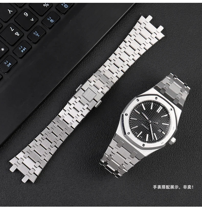 26mm  316L Stainless Steel Bracelet For AP 15400 Audemars Piguet Royal Oak GA2100 2110 Strap Men Watch Band