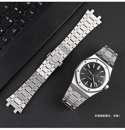 26mm  316L Stainless Steel Bracelet For AP 15400 Audemars Piguet Royal Oak GA2100 2110 Strap Men Watch Band