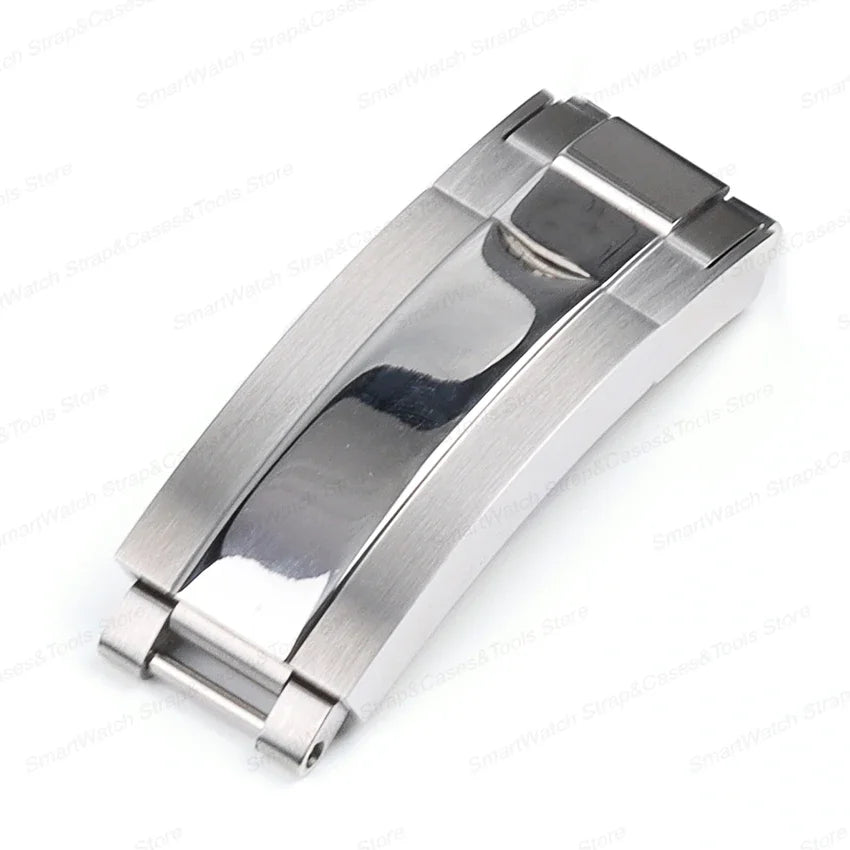 9mm Watch Band Glide Clasp for Rolex DAYTONA SUBMARINER GMT Yacht-Master Stainless Steel Fine-tuning Pull Button Watch Buckle