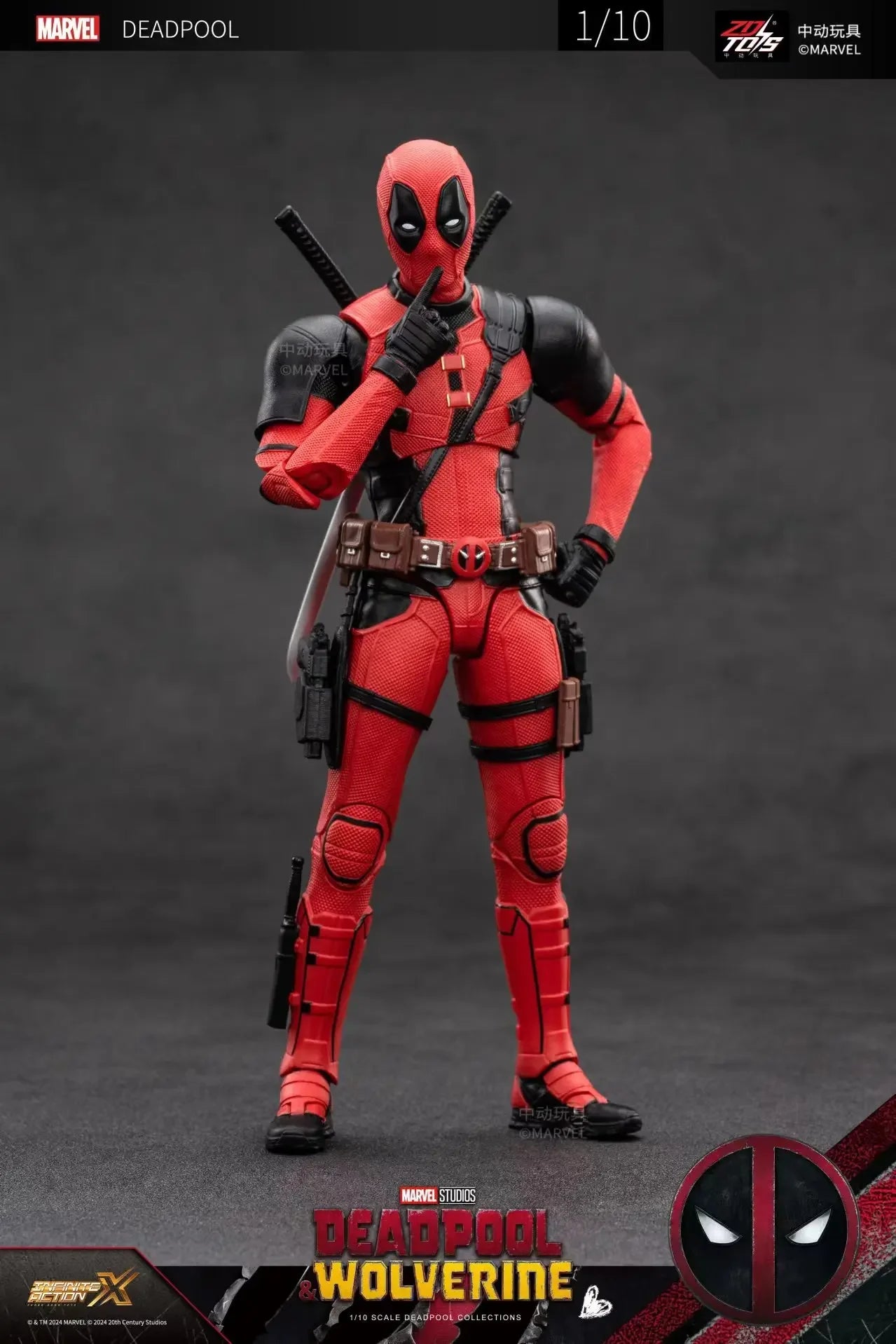 ZD Toys Deadpool & Wolverine Action figures Deadpool Boxed Wolverine  Collection Adult Action Figures Kids Toy