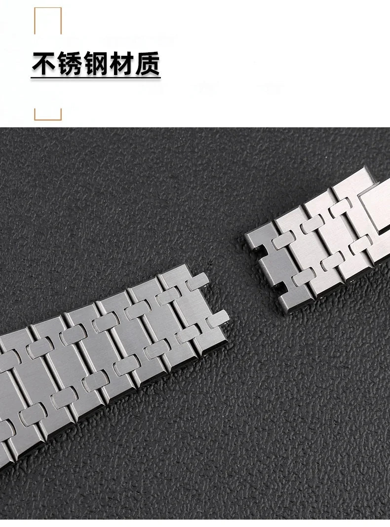 26mm  316L Stainless Steel Bracelet For AP 15400 Audemars Piguet Royal Oak GA2100 2110 Strap Men Watch Band