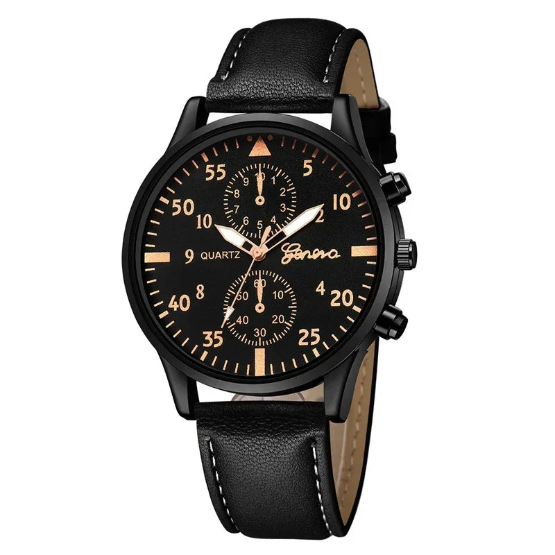 Watches for Men Reloj Hombre Fashion Retro Business Hand Watch Leather Watches Quartz Wristwatch Clock Gift Relogios Masculino