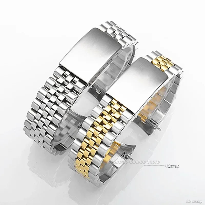 Curved End Watch Band for Jubilee Strap for Rolex DATEJUST Luxury Stainless Steel Bracelet Accessories 18mm 19mm 20mm 21mm 22mm