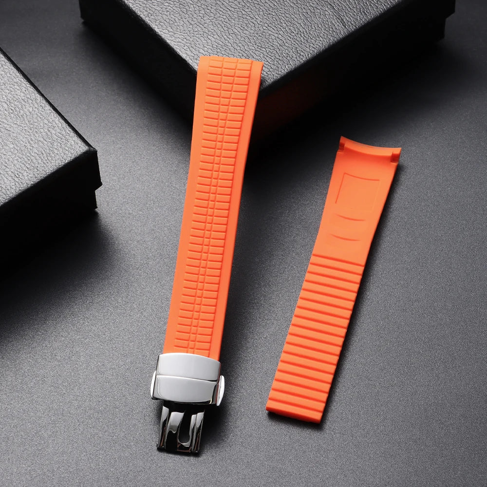 21mm Watch Strap for Patek Philippe Aquanaut Series 5164/5167 Waterproof Anti-Dust Rubber Watchband Silicone Bracelet SteelClasp