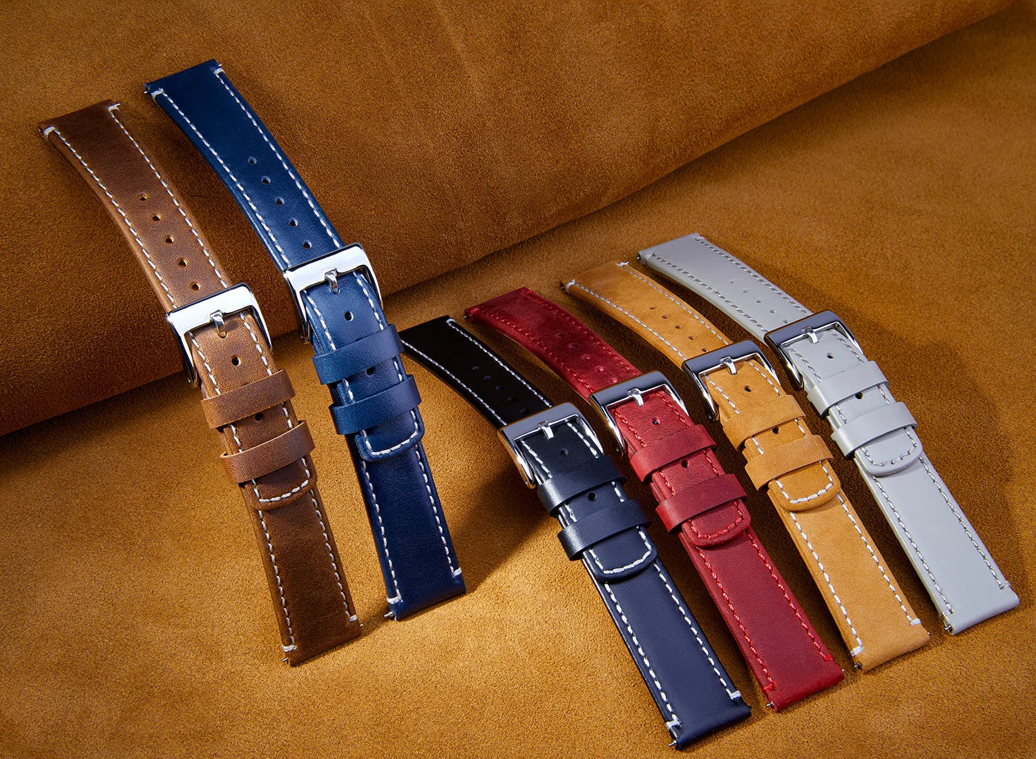 Top Grain Genuine Leather Watch Band, Quick Release 20mm/22mm Watch Strap,  Fits Samsung Galaxy Watch, Men and Women Watch band