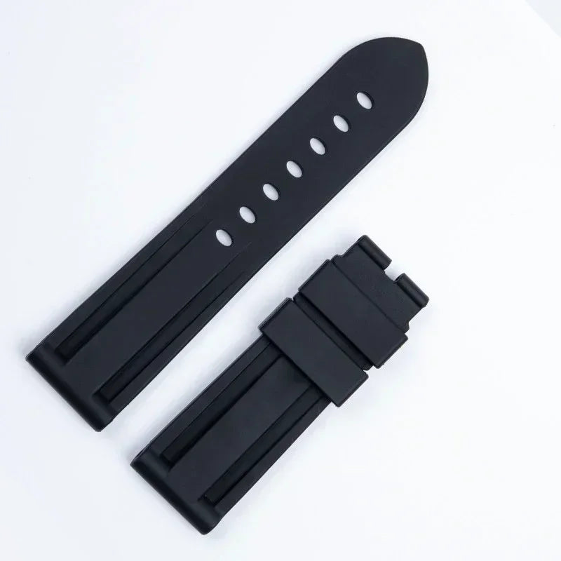 2025 Quality Fluororubber Soft FKM Rubber Watch Band For Panerai Strap Accessories PAM111 441 Watchbands 22/24mm With Clasp New