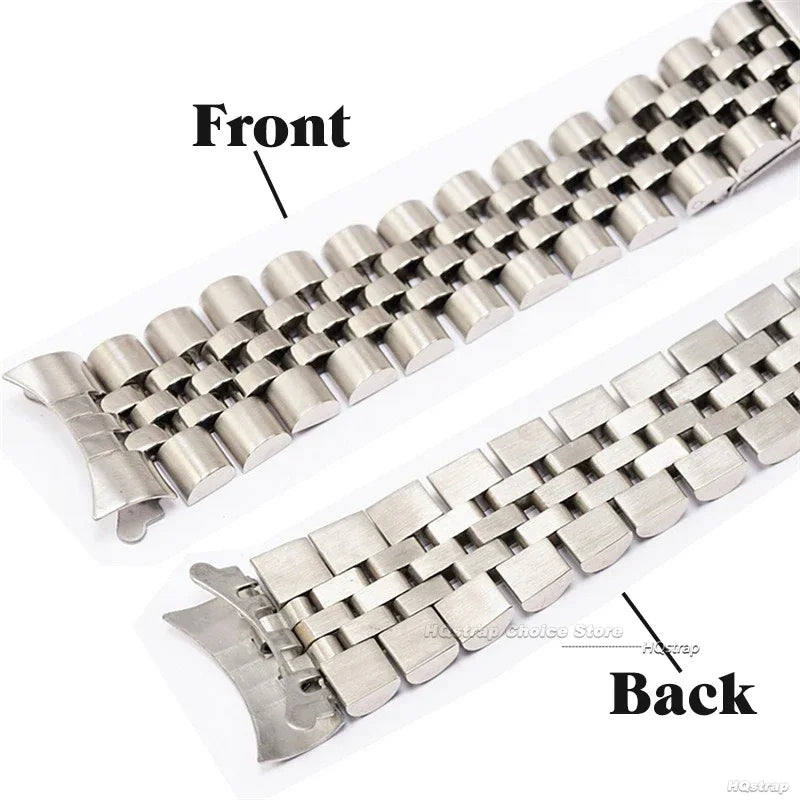 Curved End Watch Band for Jubilee Strap for Rolex DATEJUST Luxury Stainless Steel Bracelet Accessories 18mm 19mm 20mm 21mm 22mm