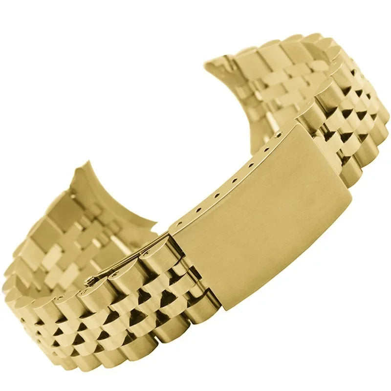 Curved End Watch Band for Jubilee Strap for Rolex DATEJUST Luxury Stainless Steel Bracelet Accessories 18mm 19mm 20mm 21mm 22mm
