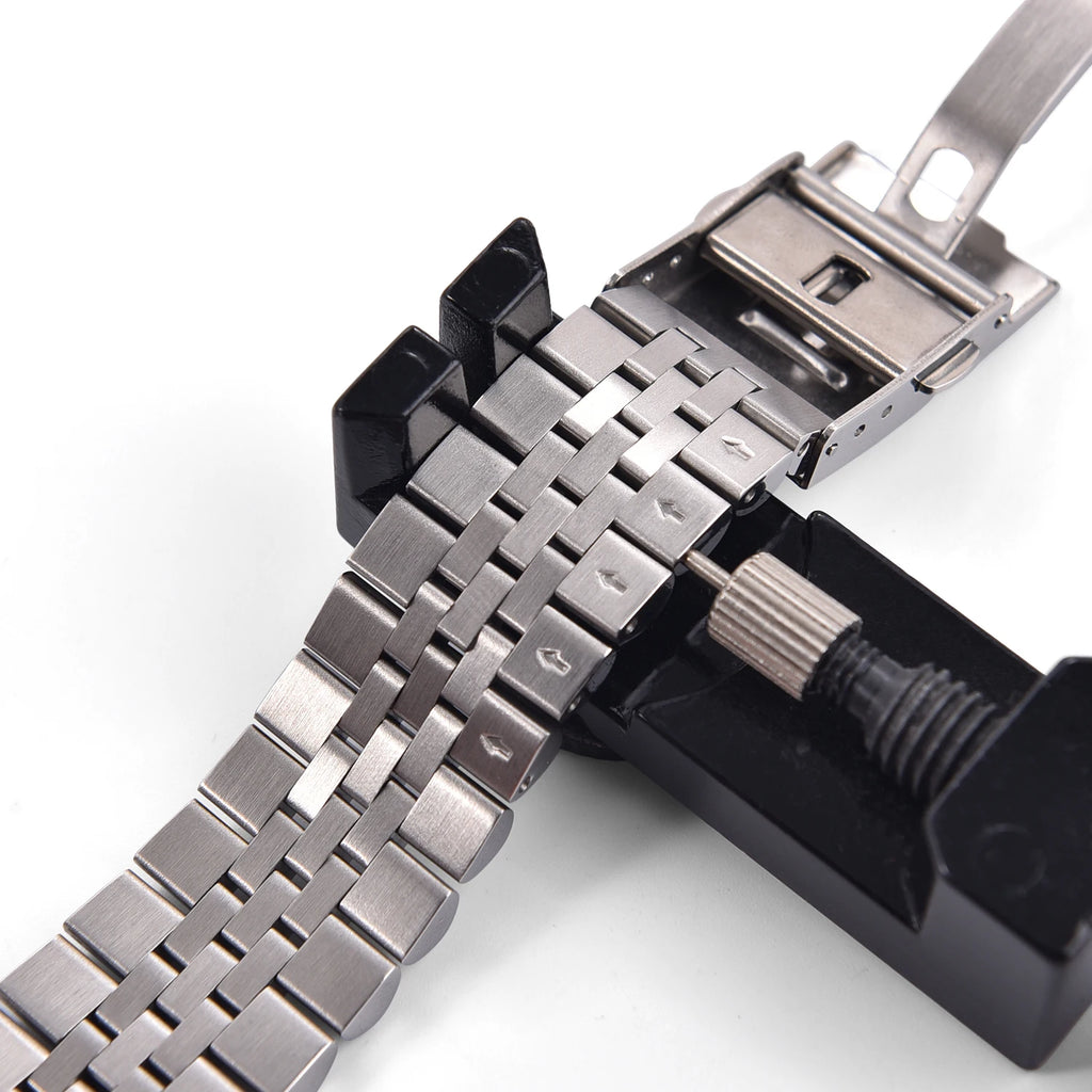 High Quality Full Solid Stainless Steel Watch Band - 20mm 22mm Flat Interface Metal Strap with Folding Buckle For Jubilee Men Wo