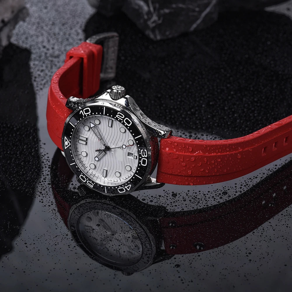 Premium Grade Vulcanized FKM Rubber Watch Strap 18mm 19mm 20mm 21mm 22mm 23mm 24mm Quick Release Watchbands