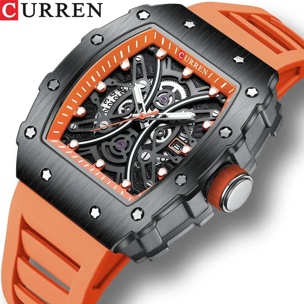 Curren 8438 Men's Watch Tape Quartz Calendar Men's Watch Sports and Leisure Men's Watch