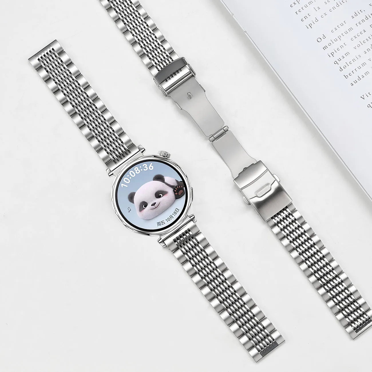 18mm 20mm 22mm 24mm Quick Release Stainless Steel Watch Strap for Men Women Universal Multi Beads Watch Bracelet with Tool