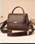 Hoor Luxury Cowhide Structured Handheld Bag With Detachable Sling Strap