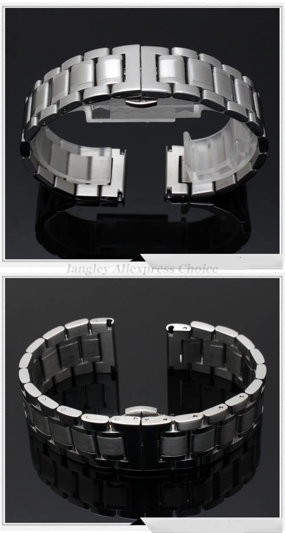 12-30 mm Big Size Stainless Steel Watch Band 14/15/16/17/18/19/20/21/22/23/24/26/28 mm Width Watches Strap Bracelet Replacement