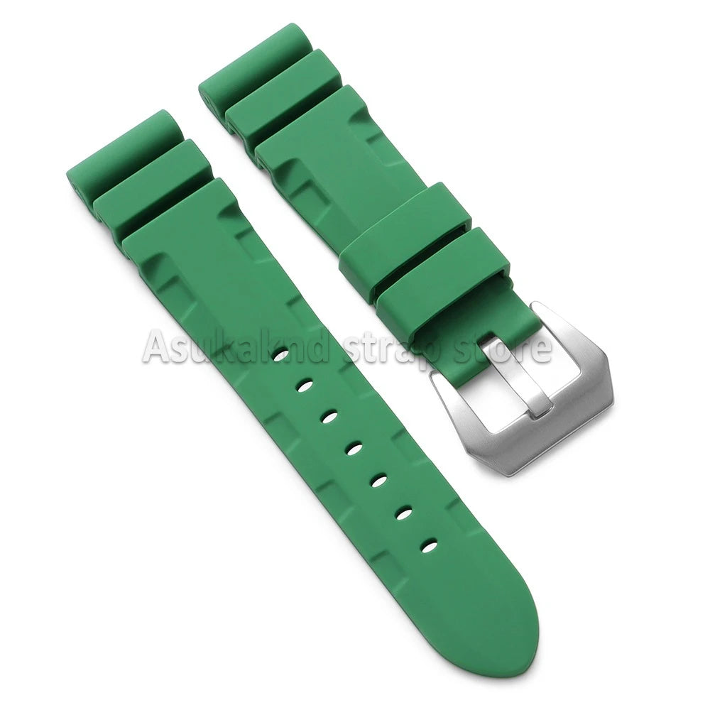 22mm 24mm 26mm For Panerai Silicone Strap for SUBMERSIBLE PAM441/351/111 Rubber Waterproof Watchband Bracelet Soft Sport Bands