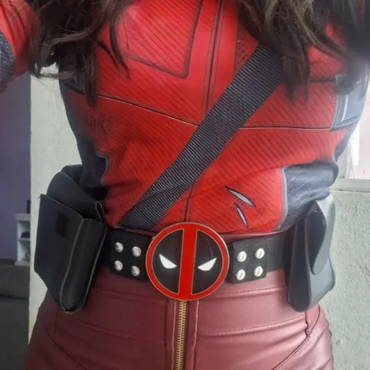 Cos 1/1 Superhero Dead pool Gun Holder Deadpool Belt Adjustable Belts Accessories Fancy Dress Costume party Cosplay show propss