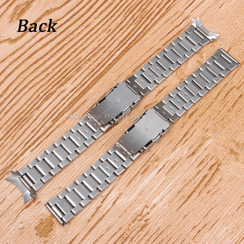 22mm Stainless Steel Strap for Rolex for Seiko Curved End Flat Warch Band Metal Sport Bracelet Universal Replacement Wristband