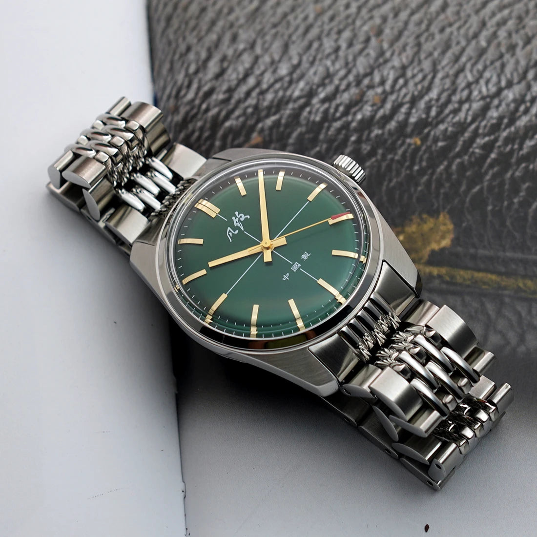 Merkur Watches Vintages CLASSIC CROSS LINE DIAL Original Design Handwind Mechanical Watch for Men Rose Gold Relogio Masculino