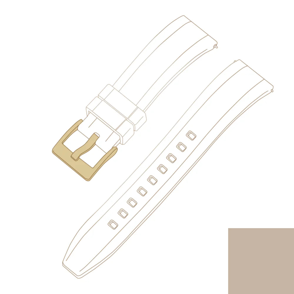 Premium Grade Vulcanized FKM Rubber Watch Strap 18mm 19mm 20mm 21mm 22mm 23mm 24mm Quick Release Watchbands