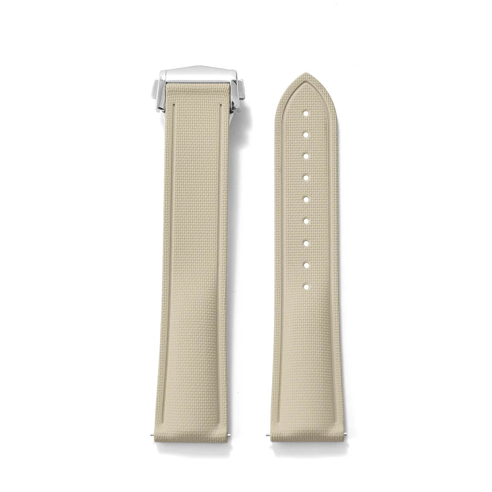 Premium Grade Soft FKM Rubber Watch Strap 20mm 21mm 22mm Perfect Fit Flat End Universal Quick Release Watch Strap