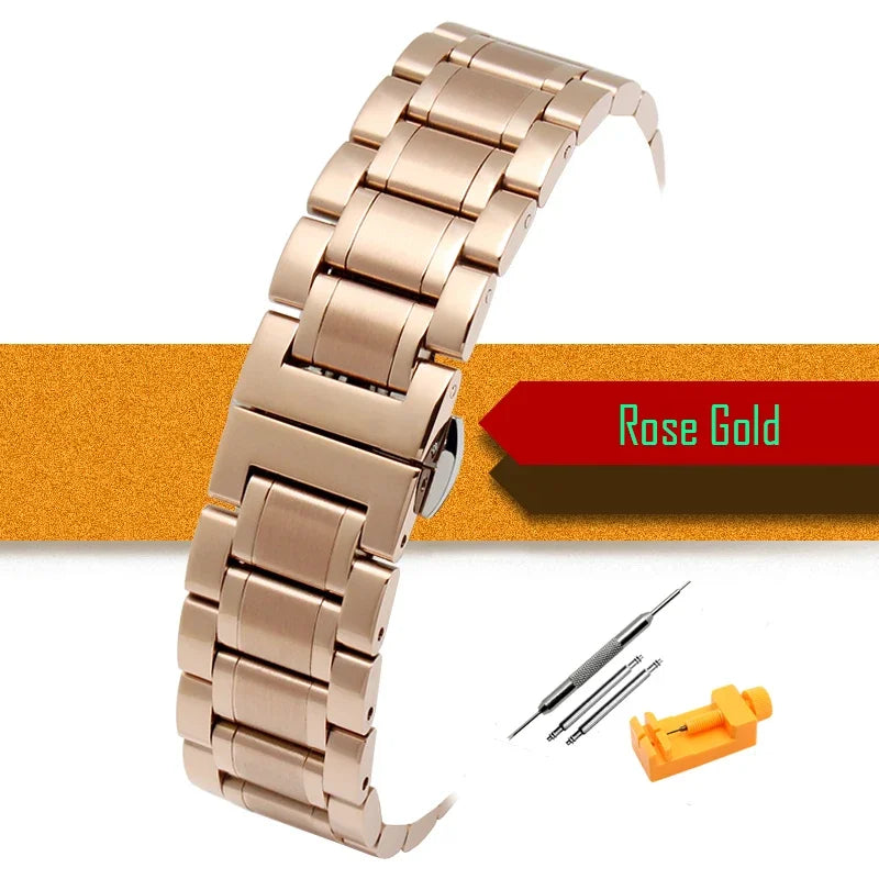 12-30 mm Big Size Stainless Steel Watch Band 14/15/16/17/18/19/20/21/22/23/24/26/28 mm Width Watches Strap Bracelet Replacement