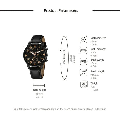 Watches for Men Reloj Hombre Fashion Retro Business Hand Watch Leather Watches Quartz Wristwatch Clock Gift Relogios Masculino