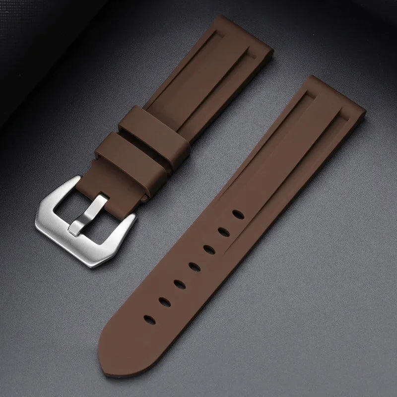 Camouflage Soft Silicone Strap 20/22mm 24mm 26mm Rubber Watch Band for Panerai for Casio for Omega Waterproof Men Sport Bracelet