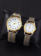 2 Elegant retro elastic quartz watches Classic Business fashion analog watches a gift for loved ones