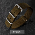 Ribbed Nylon Watch Band 20mm 22mm Comfortable Watch Straps Loop Military Washable Blet for Men Watchbands
