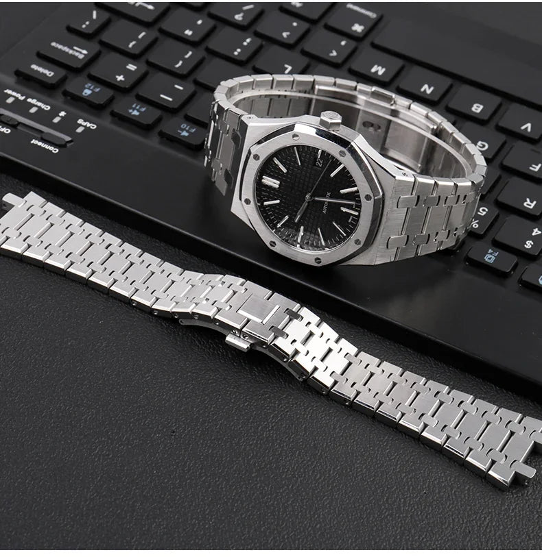 26mm  316L Stainless Steel Bracelet For AP 15400 Audemars Piguet Royal Oak GA2100 2110 Strap Men Watch Band