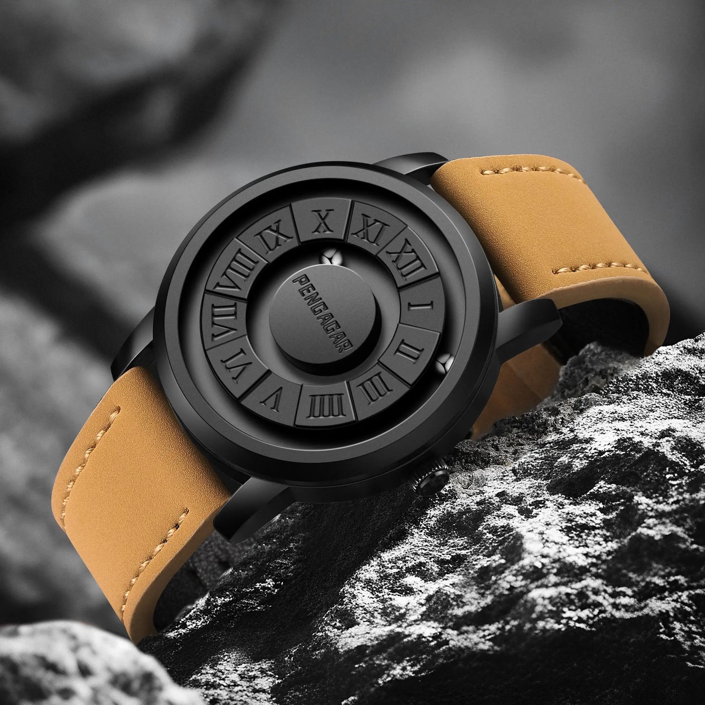 2025 New Men's Watches Top Luxury Quartz Watch For Men Creative Scrolling Pointer Magnetic Force Wrist Clock Relogio Masculino