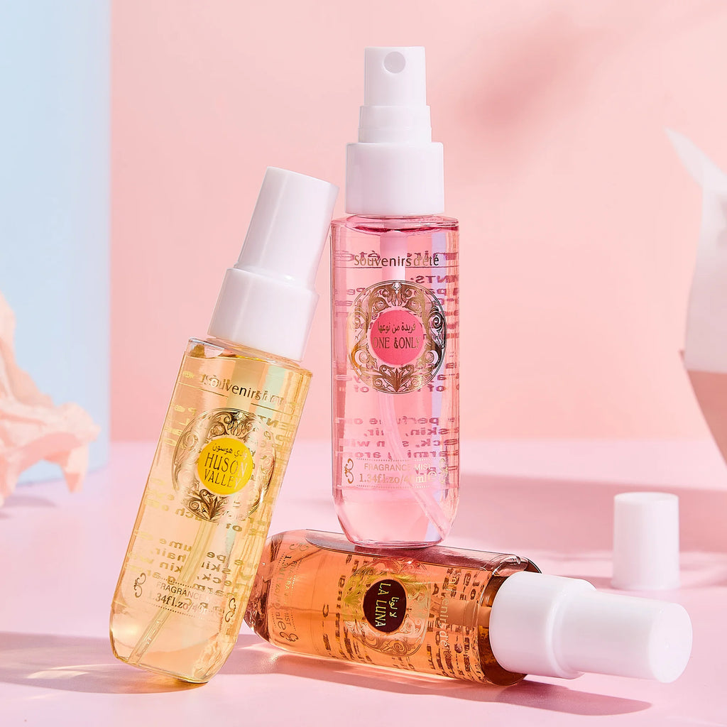 4pcs Women's perfume fragrance set box, alcohol free body spray, lasting fragrance and fresh fragrance, an ideal gift for girls