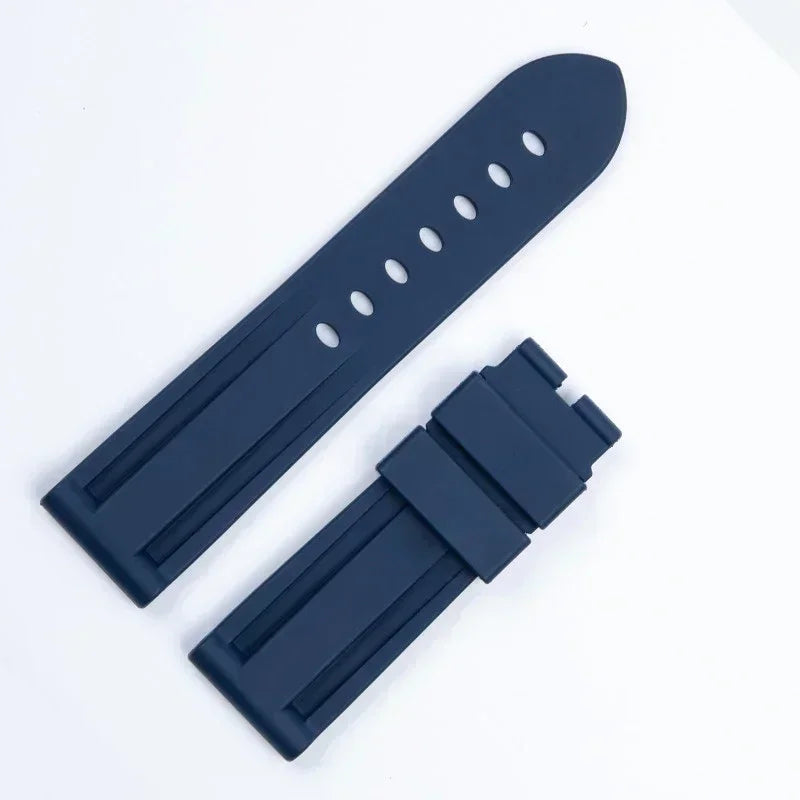2025 Quality Fluororubber Soft FKM Rubber Watch Band For Panerai Strap Accessories PAM111 441 Watchbands 22/24mm With Clasp New