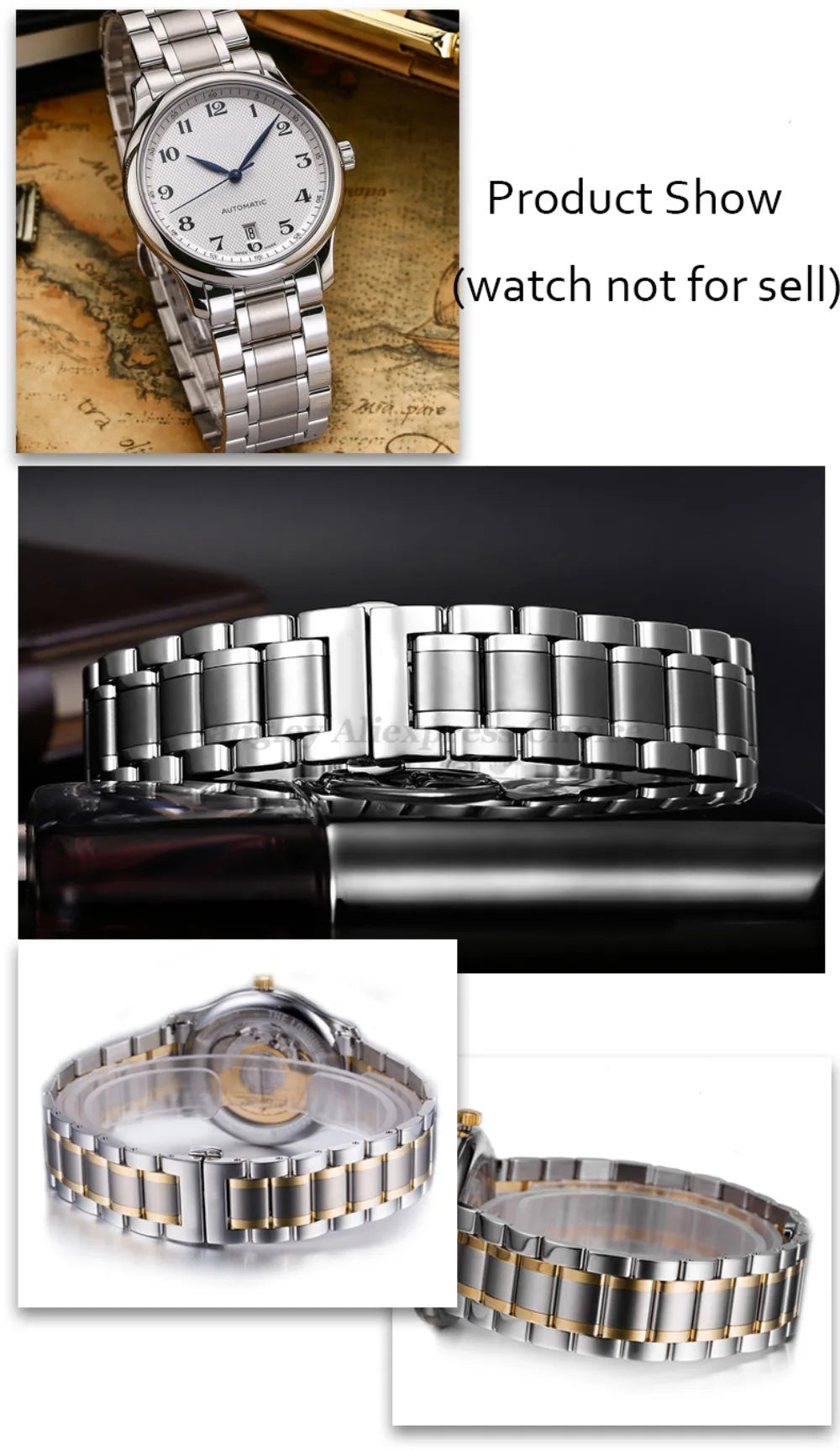 12-30 mm Big Size Stainless Steel Watch Band 14/15/16/17/18/19/20/21/22/23/24/26/28 mm Width Watches Strap Bracelet Replacement