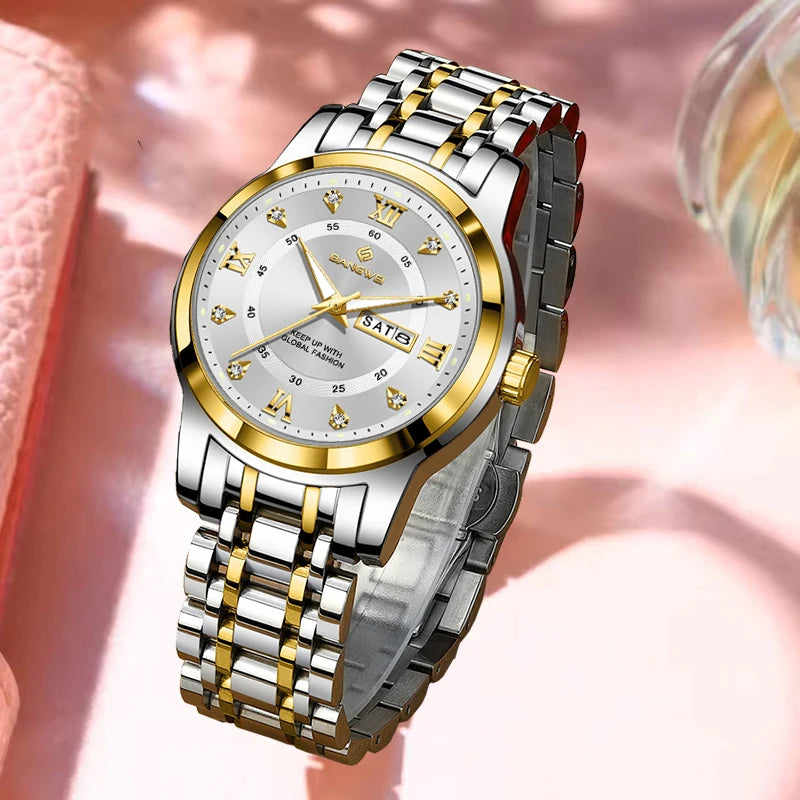LIGE 2026 New Diamond Watch Women Watches Ladies Creative Steel Women's Bracelet Watches Female Waterproof Clock Montre Femme