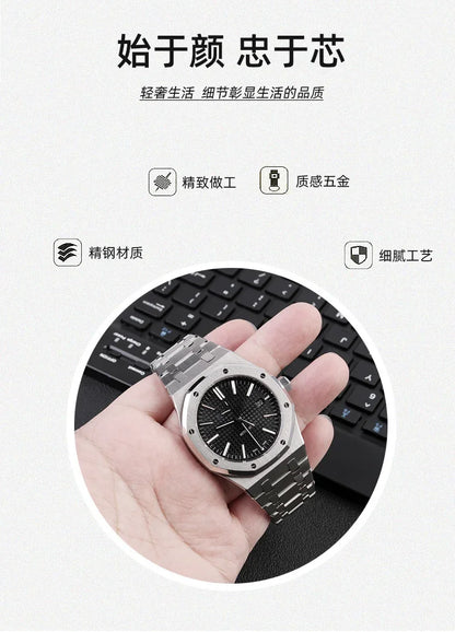 26mm  316L Stainless Steel Bracelet For AP 15400 Audemars Piguet Royal Oak GA2100 2110 Strap Men Watch Band