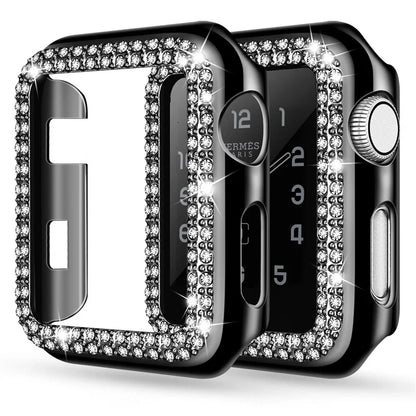 Diamond Case For Apple Watch Cover 9 8 7 41mm 45mm 42mm 44mm 40mm women Bling Bumper Protector Shell iWatch Series 8 3 4 5 6 SE