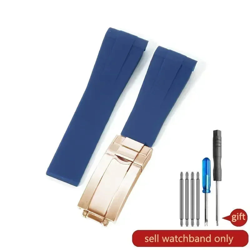 For Rolex Silicone Watch Accessories Original GMT Black Submariner Green Submariner Curved Interface Watch Strap 20 21mm