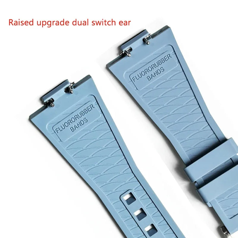 12mm Quick Release Fluoro Rubber Strap for Tissot PRX Powermatic 40mm T137.407 T137.410 FKM Men Convex Replace Watch Band Belt