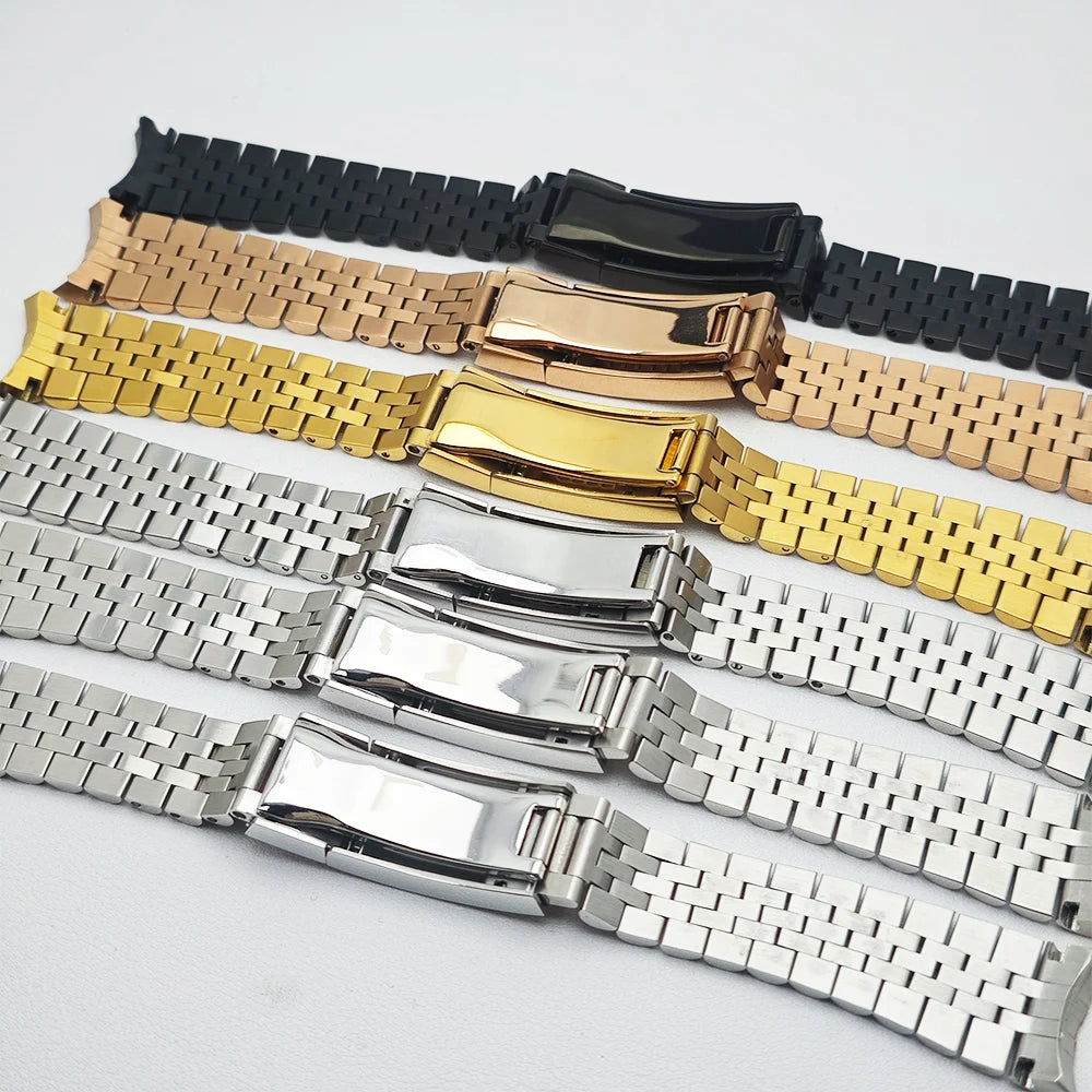 High Quality 316L GMT Watch Strap 20mm Black/Silvery/Gold Matching Watch/Case Replacement Bracelet Watch Accessories