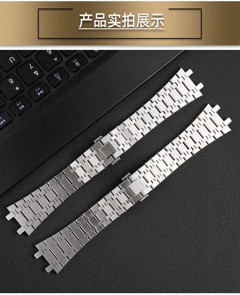 26mm  316L Stainless Steel Bracelet For AP 15400 Audemars Piguet Royal Oak GA2100 2110 Strap Men Watch Band