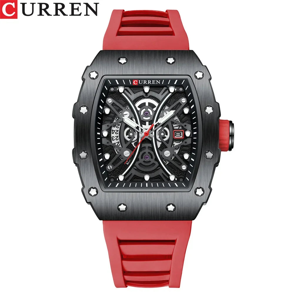 Curren 8438 Men's Watch Tape Quartz Calendar Men's Watch Sports and Leisure Men's Watch