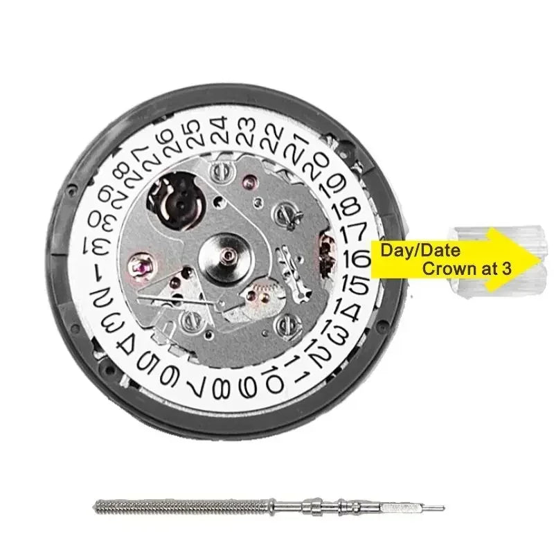 Japan Genuine NH35 Automatic Mechanical Movement High Accuracy 24 Jewels Mod Watch Replacement NH35A Date at 3H 3.8H 6H
