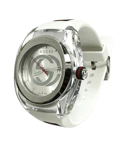 GUCCI SYNC YA137102 Men's White Dial Watch – Swiss Quartz with Original Box & Booklet